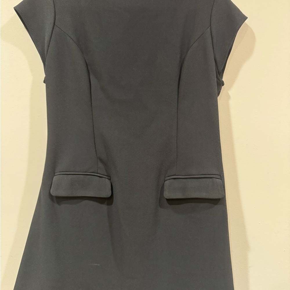 Elegant Gray Cap Sleeve Dress